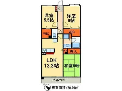 INSURANCE BLDG.VIII(3LDK/1階)の間取り写真