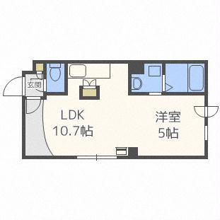 ノルドフューメ(1LDK/3階)の間取り写真