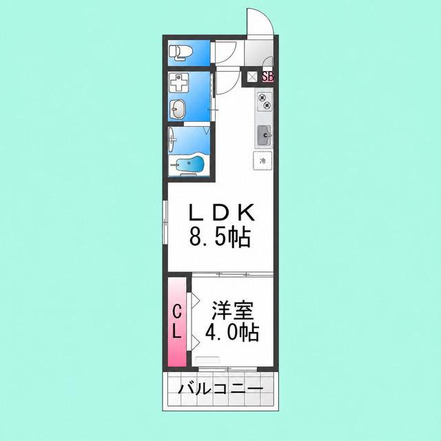 AVANTIO中百舌鳥(1LDK/2階)の間取り写真