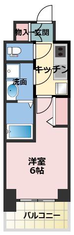 S-RESIDENCE布施AVENTRA(1K/13階)の間取り写真