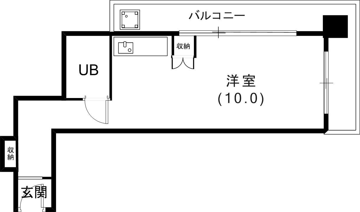 ロイヤルマロンハイツ(ワンルーム/4階)の間取り写真