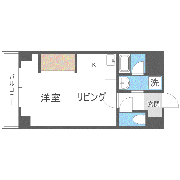 AMMS18(1DK/2階)の間取り写真