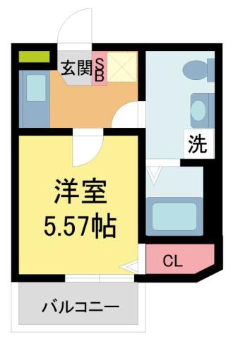 LUMINOUS GRANDE(1K/3階)の間取り写真