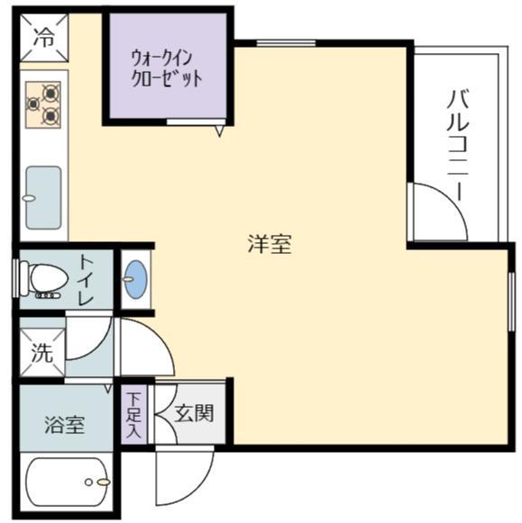 Jブライト神崎川(ワンルーム/1階)の間取り写真