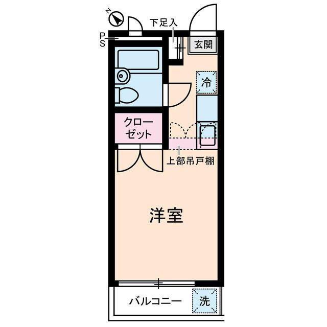 サンアベニュー狭山ヶ丘(ワンルーム/2階)の間取り写真