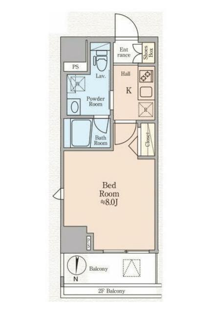 HY S住吉II(1K/4階)の間取り写真