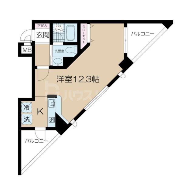 プリマヴェーラ大塚(1K/2階)の間取り写真