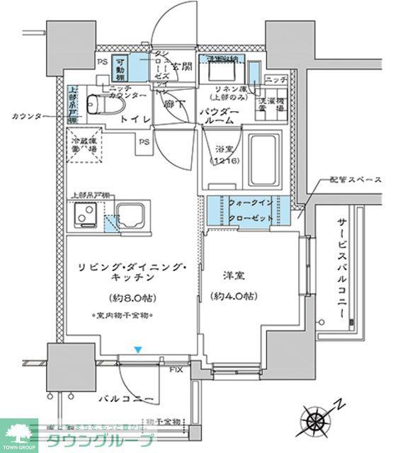 ウィルテラス板橋(1LDK/7階)の間取り写真