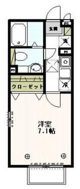クレールメゾンI(1K/1階)の間取り写真