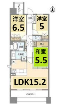 SS.FLAT桜山(3LDK/4階)の間取り写真
