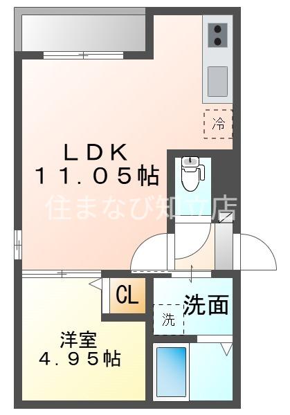 JACK NANYOII(1LDK/2階)の間取り写真