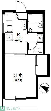 ヴィラ上井草(1K/2階)の間取り写真