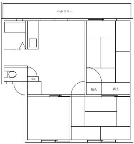 サンシティー赤坂C(3DK/1階)の間取り写真