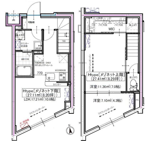 CREAL三軒茶屋(2LDK/4階)の間取り写真