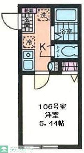 KIK元木(1K/1階)の間取り写真