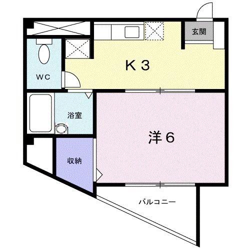 リトルコア(1K/4階)の間取り写真
