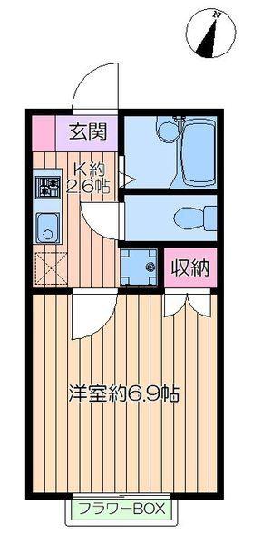 エコ・ライズI(1K/1階)の間取り写真