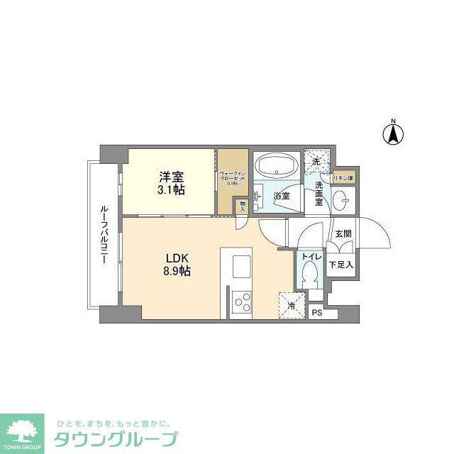 コンフォリア桜上水(1LDK/9階)の間取り写真