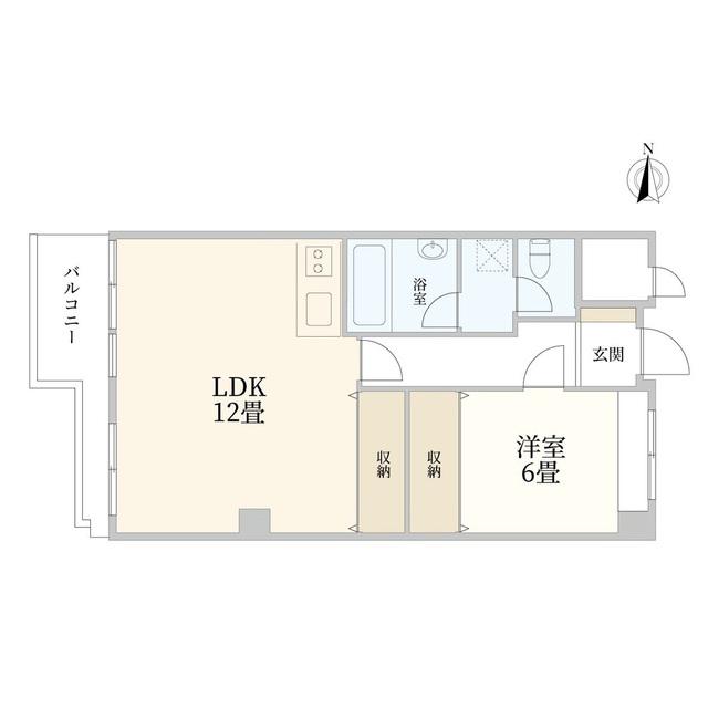 マンション雅叙苑1号棟(1LDK/10階)の間取り写真