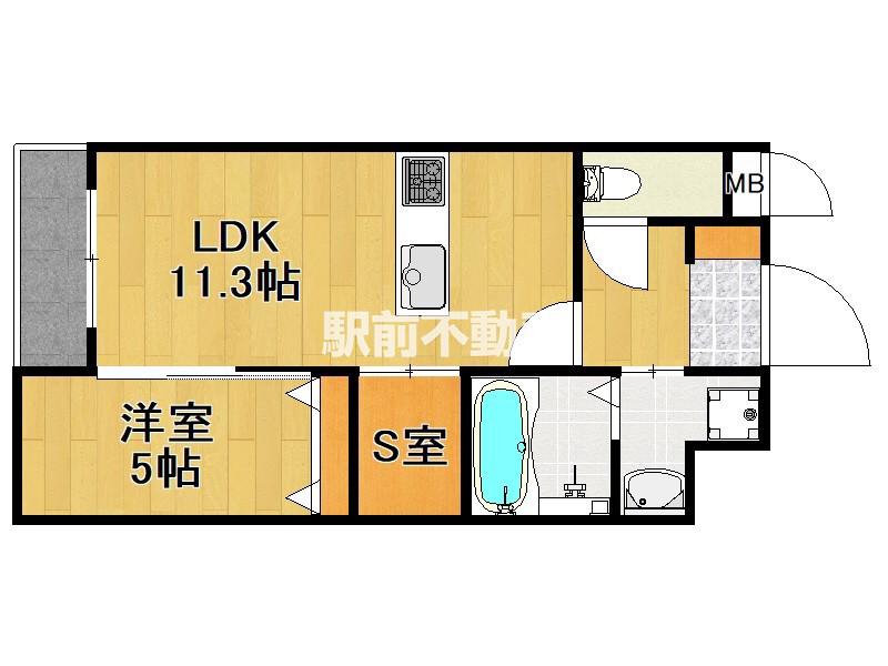 ロイズ・プレシア多々良東(1SLDK/1階)の間取り写真