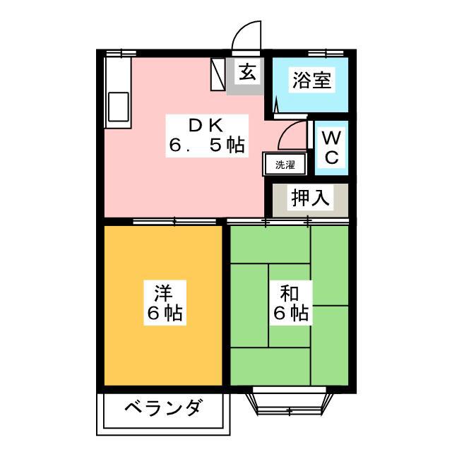アネックスマツオ(2DK/1階)の間取り写真