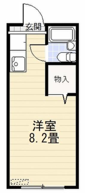 ジュネス櫻木(ワンルーム/2階)の間取り写真