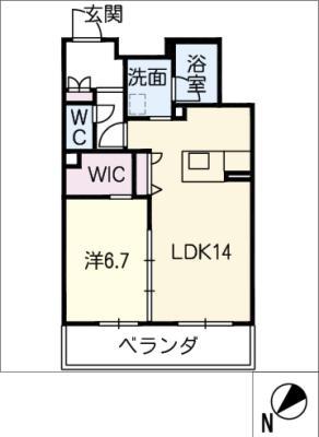 KORYO NEST 浄水 B(1LDK/3階)の間取り写真