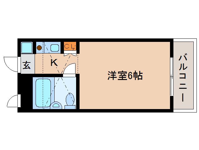 シティパレスJR郡山駅前(1K/2階)の間取り写真