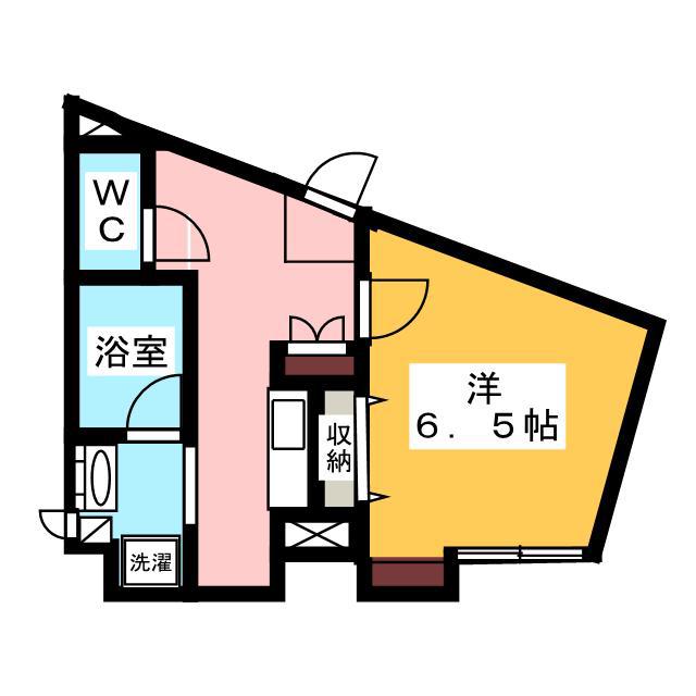 ヒルサイド三ッ沢南(1K/1階)の間取り写真