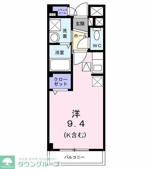 コモド プレッソ(ワンルーム/2階)の間取り写真
