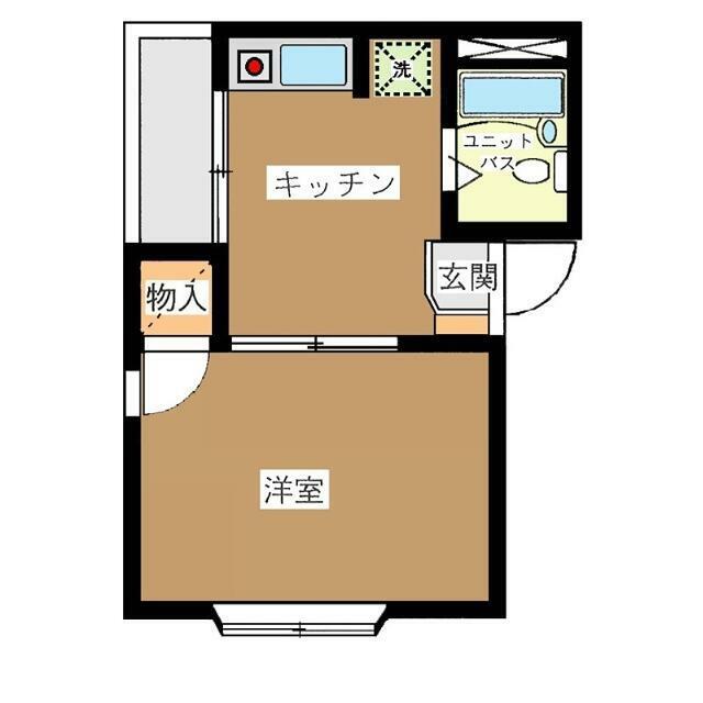サニーハイツ(1K/2階)の間取り写真