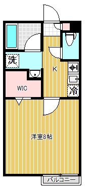 ゴールドクレスト(1K/1階)の間取り写真