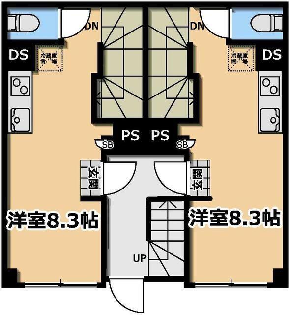 KIフラット山吹町(ワンルーム/B1階)の間取り写真