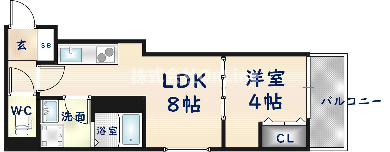 D PORTA GIRASOLE(1LDK/1階)の間取り写真