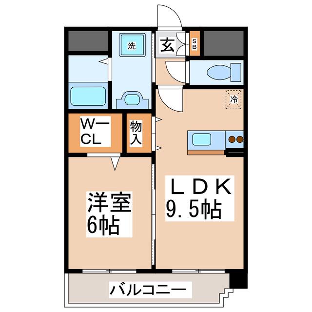 Mステーション光の森II(1LDK/3階)の間取り写真