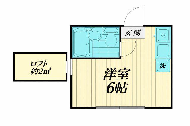 ラ・カシータ久が原(ワンルーム/2階)の間取り写真