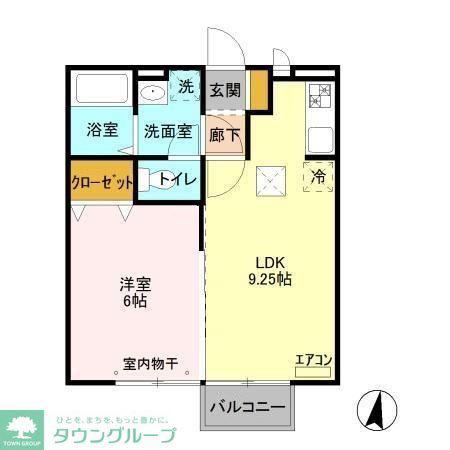 シェル・ドゥ(1LDK/1階)の間取り写真