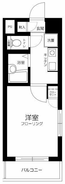 スカイコート新宿落合第6(1K/3階)の間取り写真