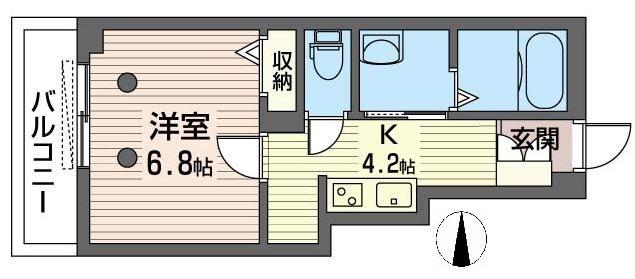 スクウエア中村橋(1K/2階)の間取り写真