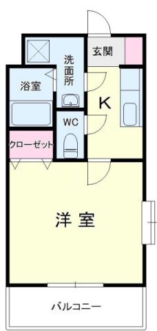 アルタ・ミラII(1K/4階)の間取り写真