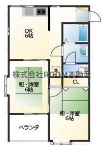 メゾン吉尾(2DK/1階)の間取り写真
