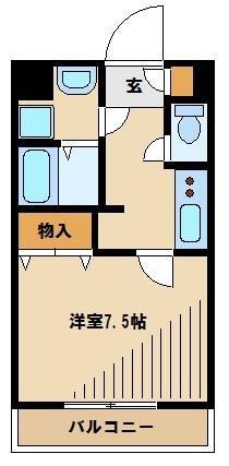 リベルタ(1K/2階)の間取り写真