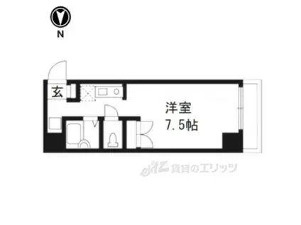 エクレール村瀬(1K/2階)の間取り写真