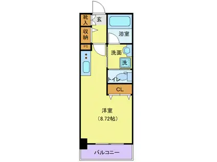 ルミエール日泉(ワンルーム/6階)の間取り写真