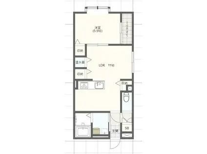 パークTAKASHO(1LDK/3階)の間取り写真