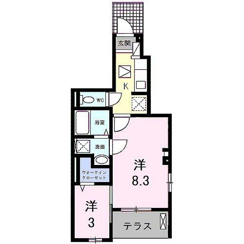 アビアント(2K/1階)の間取り写真