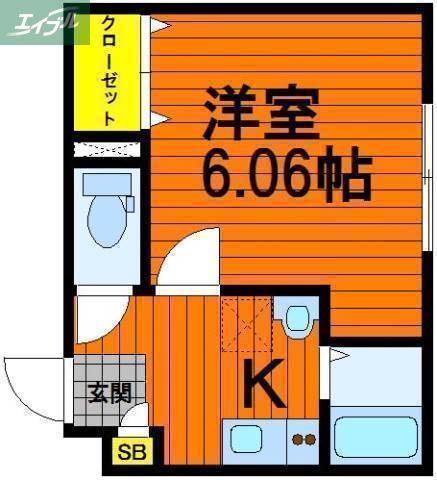 RASA WAVE(1K/3階)の間取り写真