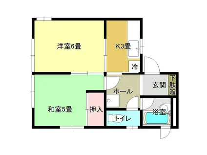 グランド ガーデン(2K/2階)の間取り写真