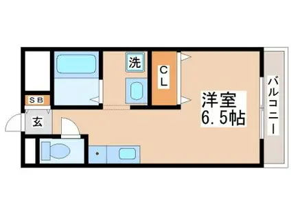 Kコーポ(ワンルーム/2階)の間取り写真