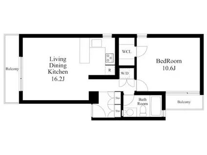 パシフィックハウス池尻(1LDK/3階)の間取り写真